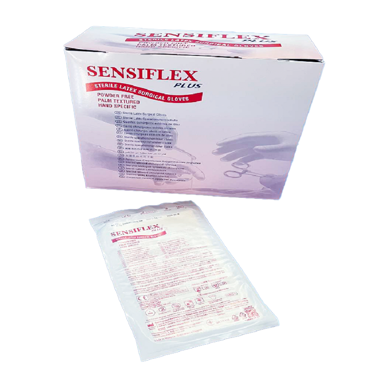 Sensiflex plus,Стерильні латексні хірургічні рукавички неопудрені р. 6.5